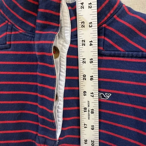 Vineyard Vines 1/4 Botton Pullover Men's Large Striped Long Sleeve Sweater - Picture 11 of 16